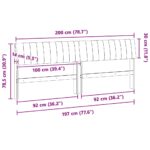 vidaXL Čalúnené čelo postele Svetlosivá 200 cm – Obrázok 11