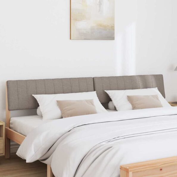 vidaXL Čalúnené čelo postele Sivohnedá 200 cm Masívne borovicové drevo – Obrázok 3