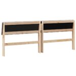 vidaXL Čalúnené čelo postele Sivohnedá 200 cm Masívne borovicové drevo – Obrázok 6