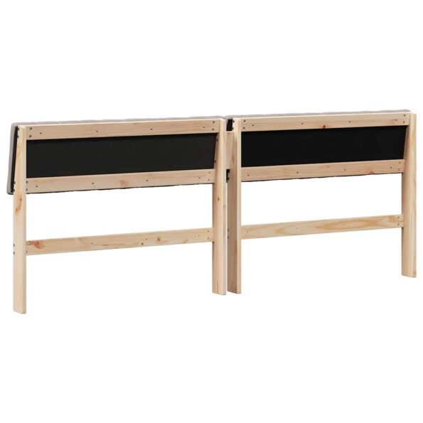 vidaXL Čalúnené čelo postele Sivohnedá 200 cm Masívne borovicové drevo – Obrázok 6