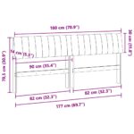 vidaXL Čalúnené čelo postele Tmavo šedá 180 cm – Obrázok 11