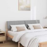 vidaXL Čalúnené čelo postele Svetlosivá 160 cm – Obrázok 3