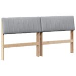 vidaXL Čalúnené čelo postele Svetlosivá 150 cm – Obrázok 2