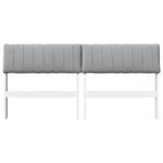 vidaXL Čalúnené čelo postele Svetlosivá 150 cm – Obrázok 4