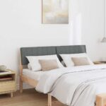 vidaXL Čalúnené čelo postele Tmavo šedá 140 cm – Obrázok 3