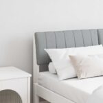 vidaXL Čalúnené čelo postele Svetlosivá 140 cm
