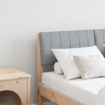 vidaXL Čalúnené čelo postele Svetlosivá 120 cm