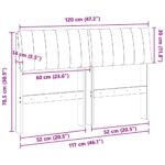 vidaXL Čalúnené čelo postele Tmavo šedá 120 cm – Obrázok 11