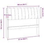 vidaXL Čalúnené čelo postele Tmavo šedá 100 cm – Obrázok 11