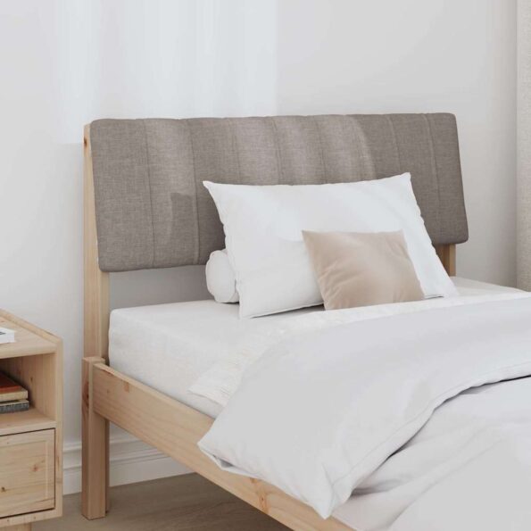 vidaXL Čalúnené čelo postele Sivohnedá 90 cm Masívne borovicové drevo – Obrázok 3