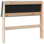 vidaXL Čalúnené čelo postele Sivohnedá 90 cm Masívne borovicové drevo – Obrázok 6