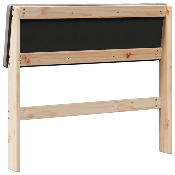 vidaXL Čalúnené čelo postele Sivohnedá 90 cm Masívne borovicové drevo – Obrázok 6