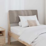 vidaXL Čalúnené čelo postele Sivohnedá 80 cm Masívne borovicové drevo – Obrázok 3