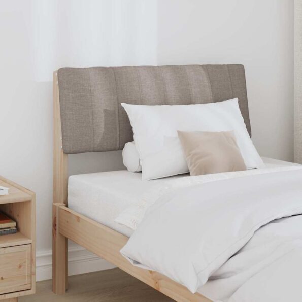 vidaXL Čalúnené čelo postele Sivohnedá 80 cm Masívne borovicové drevo – Obrázok 3