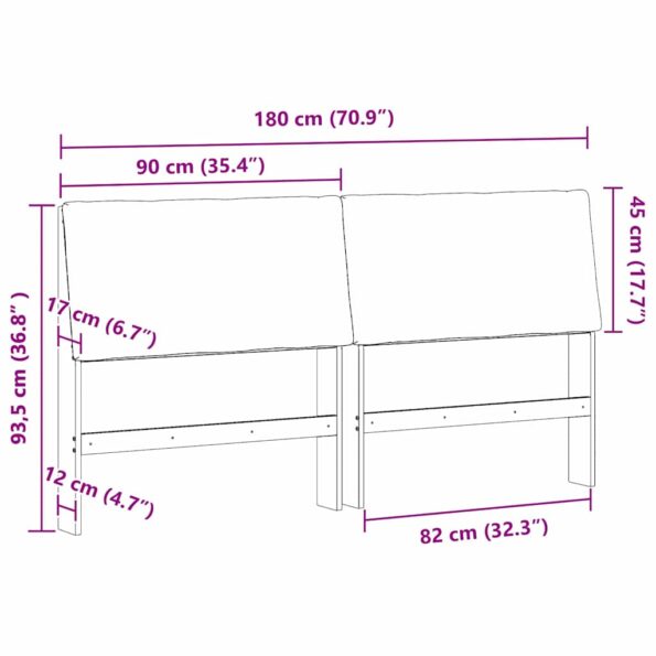 vidaXL Čalúnené čelo postele Svetlosivá 180 cm – Obrázok 11