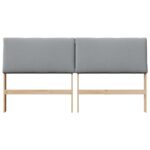 vidaXL Čalúnené čelo postele Svetlosivá 180 cm – Obrázok 4