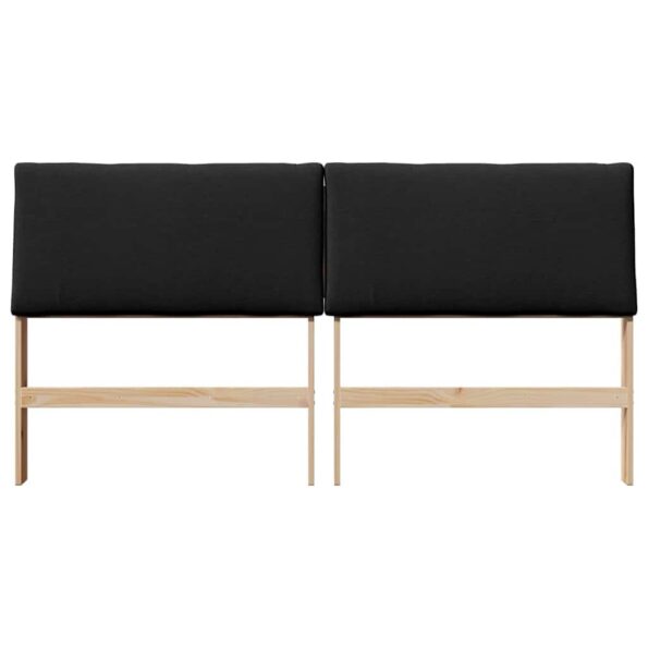 vidaXL Čalúnené čelo postele Čierna 180 cm Masívne borovicové drevo – Obrázok 4