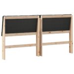 vidaXL Čalúnené čelo postele Čierna 180 cm Masívne borovicové drevo – Obrázok 6