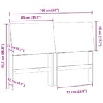 vidaXL Čalúnené čelo postele Svetlosivá 160 cm – Obrázok 11