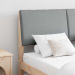 vidaXL Čalúnené čelo postele Svetlosivá 150 cm
