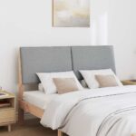 vidaXL Čalúnené čelo postele Svetlosivá 150 cm – Obrázok 3