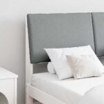 vidaXL Čalúnené čelo postele Svetlosivá 150 cm