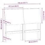 vidaXL Čalúnené čelo postele Tmavo šedá 135 cm – Obrázok 11