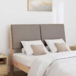 vidaXL Čalúnené čelo postele Sivohnedá 120 cm Masívne borovicové drevo – Obrázok 3