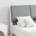 vidaXL Čalúnené čelo postele Svetlosivá 120 cm