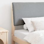 vidaXL Čalúnené čelo postele Svetlosivá 100 cm