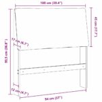 vidaXL Čalúnené čelo postele Tmavo šedá 100 cm – Obrázok 11