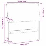 vidaXL Čalúnené čelo postele Čierna 90 cm Masívne borovicové drevo – Obrázok 11