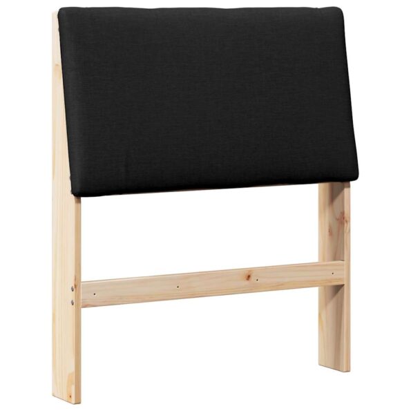 vidaXL Čalúnené čelo postele Čierna 80 cm Masívne borovicové drevo – Obrázok 2