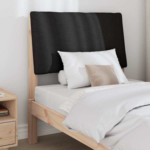 vidaXL Čalúnené čelo postele Čierna 80 cm Masívne borovicové drevo – Obrázok 3