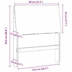vidaXL Čalúnené čelo postele Sivohnedá 80 cm Masívne borovicové drevo – Obrázok 11