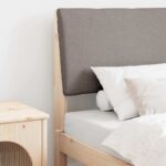 vidaXL Čalúnené čelo postele Sivohnedá 75 cm Masívne borovicové drevo