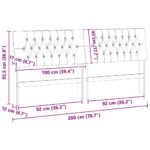 vidaXL Čalúnené čelo postele Tmavo šedá 200 cm – Obrázok 11