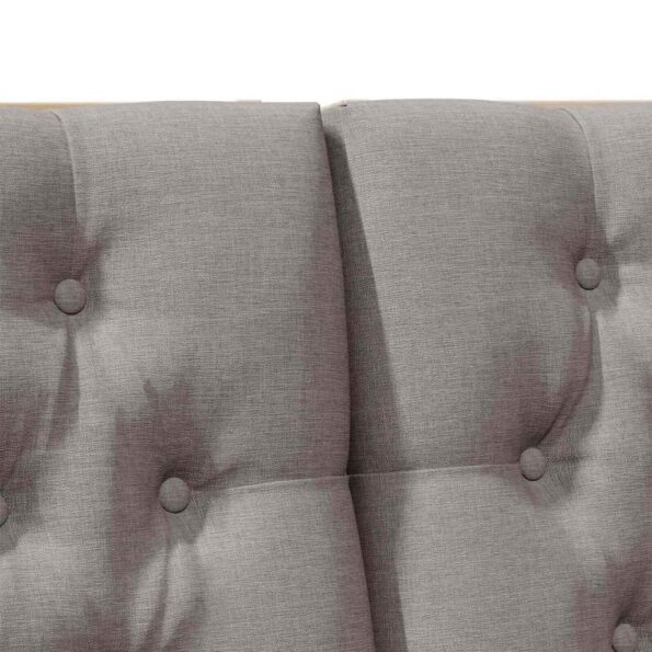 vidaXL Čalúnené čelo postele Sivohnedá 200 cm Masívne borovicové drevo – Obrázok 7