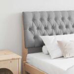 vidaXL Čalúnené čelo postele Svetlosivá 180 cm