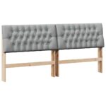 vidaXL Čalúnené čelo postele Svetlosivá 180 cm – Obrázok 2