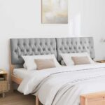 vidaXL Čalúnené čelo postele Svetlosivá 180 cm – Obrázok 3