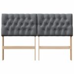 vidaXL Čalúnené čelo postele Tmavo šedá 160 cm – Obrázok 4