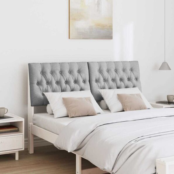 vidaXL Čalúnené čelo postele Svetlosivá 160 cm – Obrázok 3