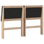 vidaXL Čalúnené čelo postele Sivohnedá 140 cm Masívne borovicové drevo – Obrázok 6