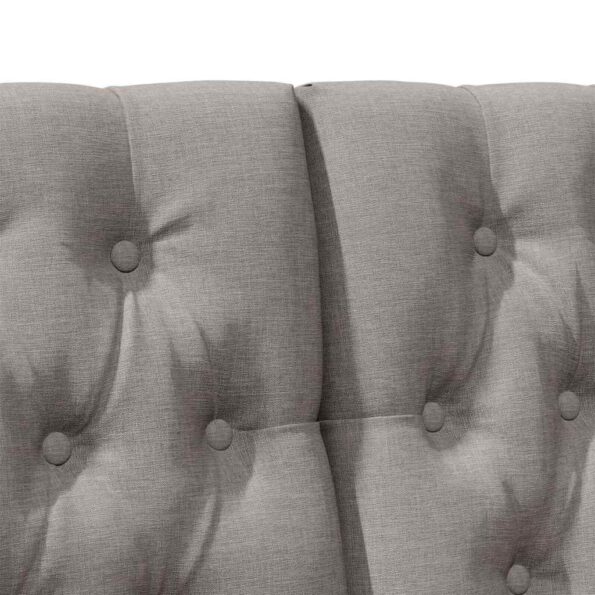 vidaXL Čalúnené čelo postele Sivohnedá 140 cm Masívne borovicové drevo – Obrázok 7