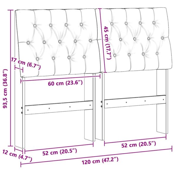 vidaXL Čalúnené čelo postele Tmavo šedá 120 cm – Obrázok 11