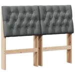vidaXL Čalúnené čelo postele Tmavo šedá 120 cm – Obrázok 2