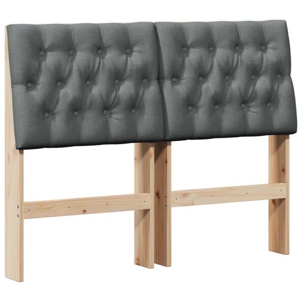 vidaXL Čalúnené čelo postele Tmavo šedá 120 cm – Obrázok 2