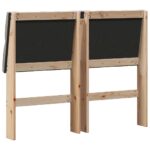 vidaXL Čalúnené čelo postele Sivohnedá 120 cm Masívne borovicové drevo – Obrázok 6