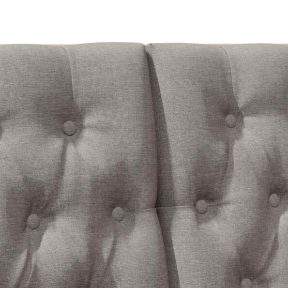 vidaXL Čalúnené čelo postele Sivohnedá 120 cm Masívne borovicové drevo – Obrázok 7